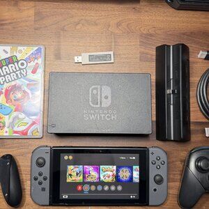 Nintendo Switch bundle - Pro Controller + Mario Party + Extra Power Bricks